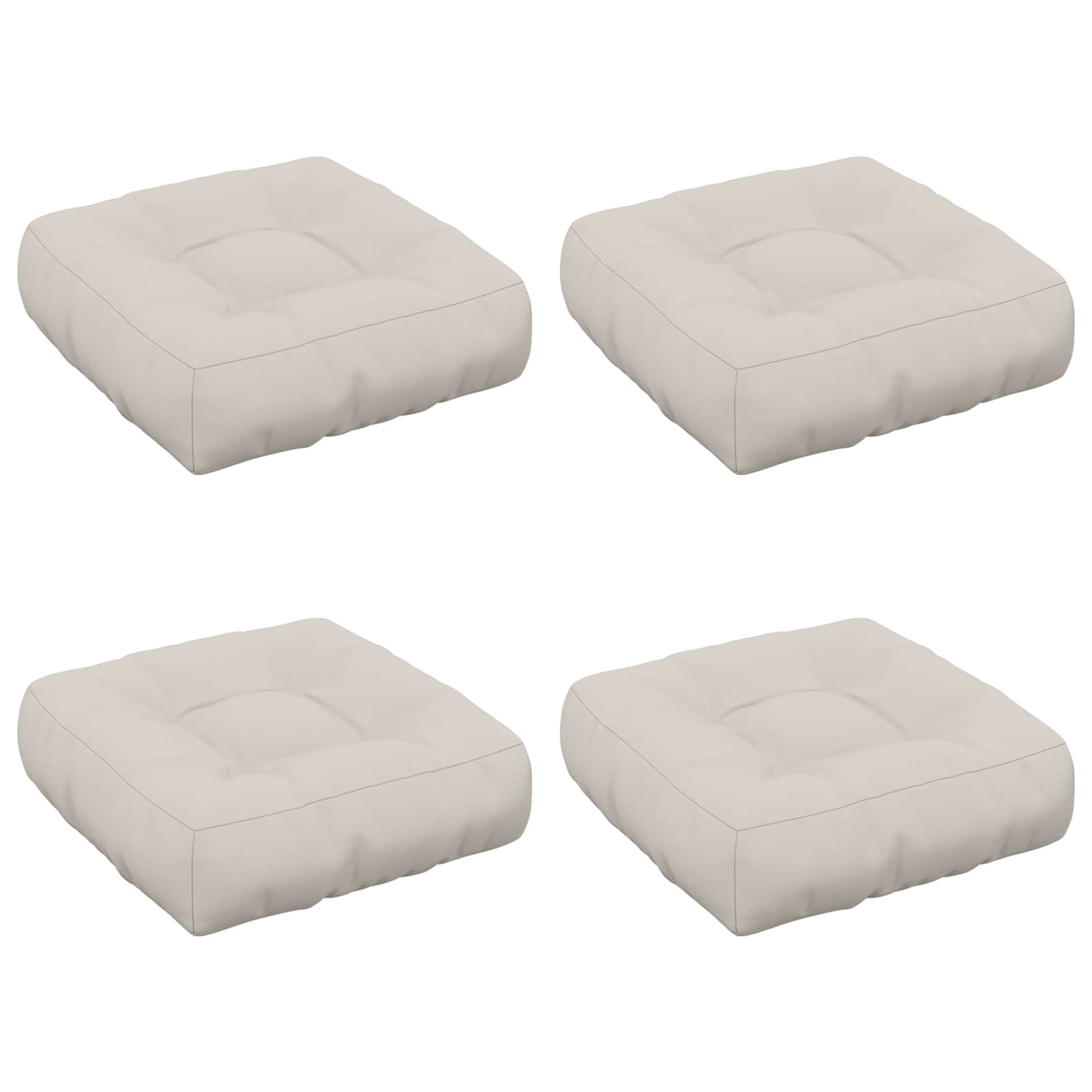 vidaXL Poduszki siedzące 4-częściowe VIANEN 4 pcs 100% poliester Biały