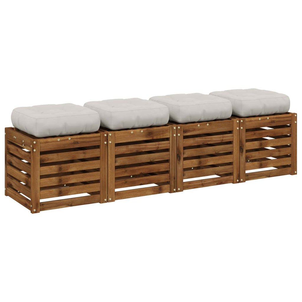 vidaXL Poduszki siedzące 4-częściowe VIANEN 4 pcs 100% poliester Biały