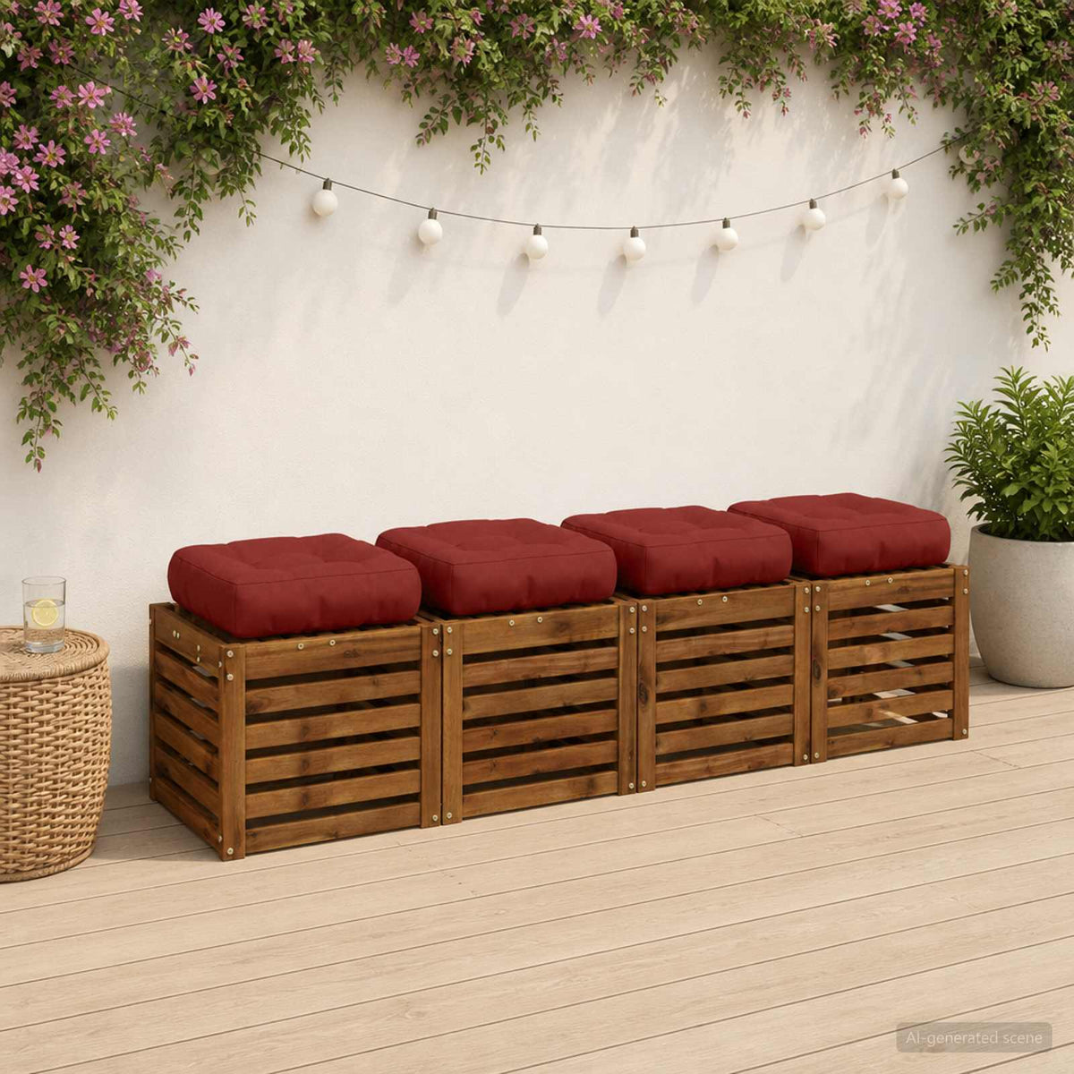 vidaXL Poduszki siedzące 4-częściowe VIANEN 4 pcs 100% poliester