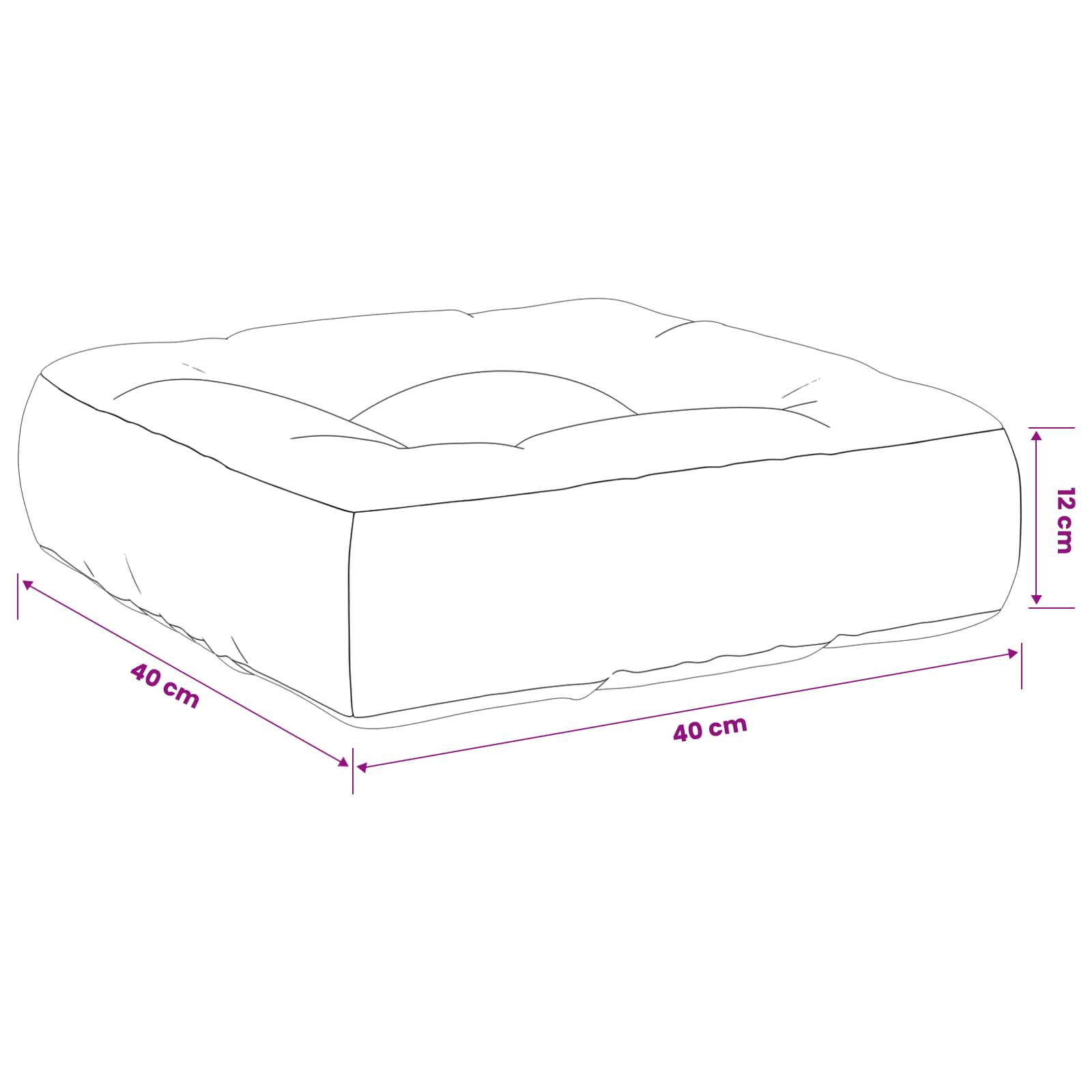 vidaXL Poduszki siedzące 4-częściowe VIANEN 4 pcs 100% poliester