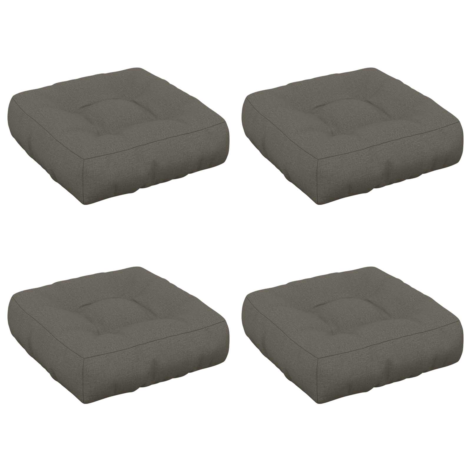 vidaXL Poduszki siedzące 4-częściowe VIANEN 4 pcs 100% poliester Szary