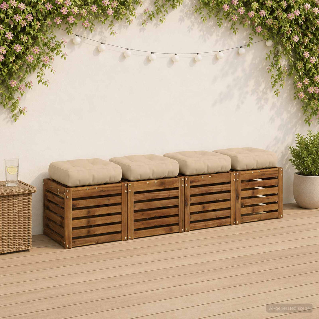 vidaXL Poduszki siedzące 4-częściowe VIANEN 4 pcs 100% poliester