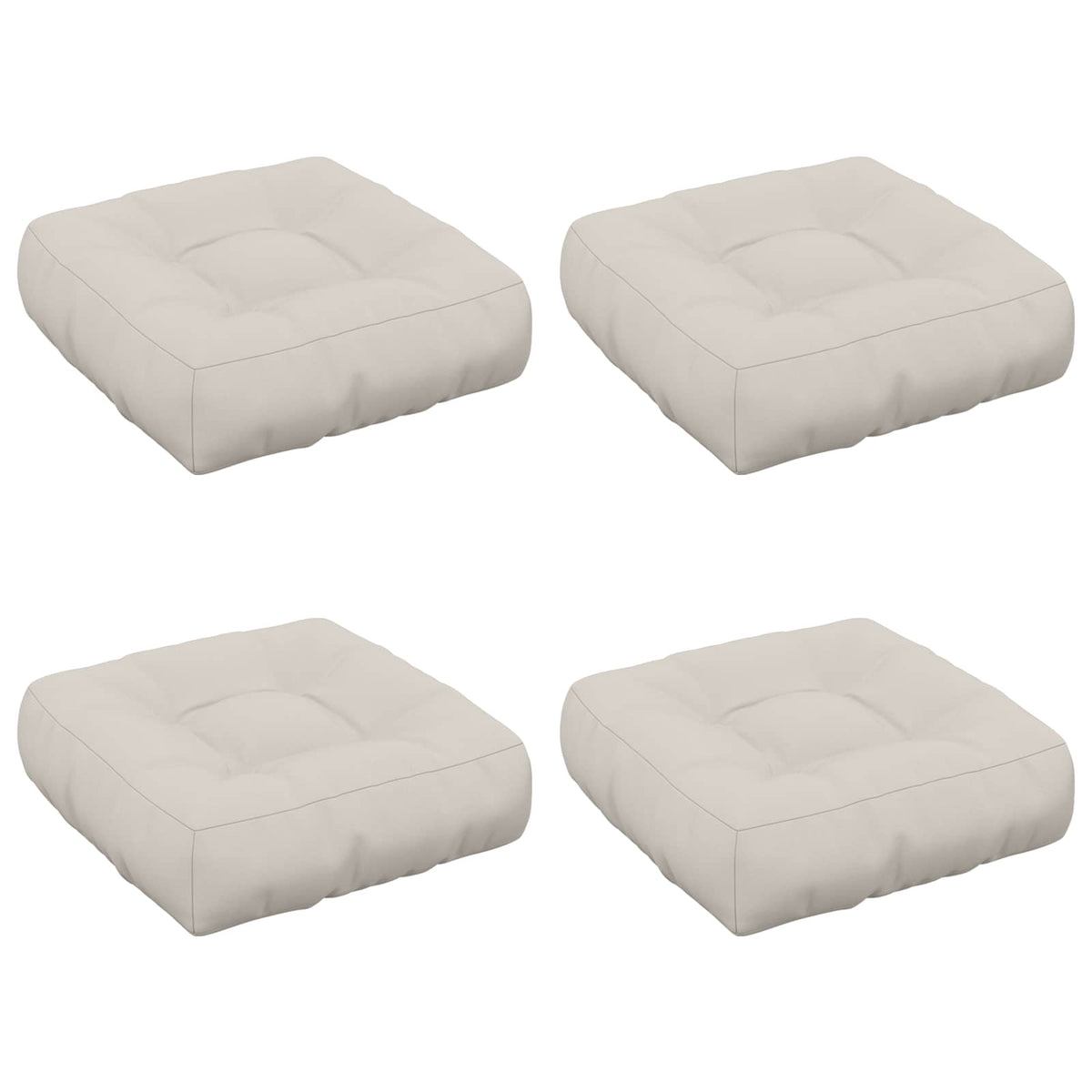 vidaXL Poduszki siedzące 4-częściowe VIANEN 4 pcs 100% poliester Biały
