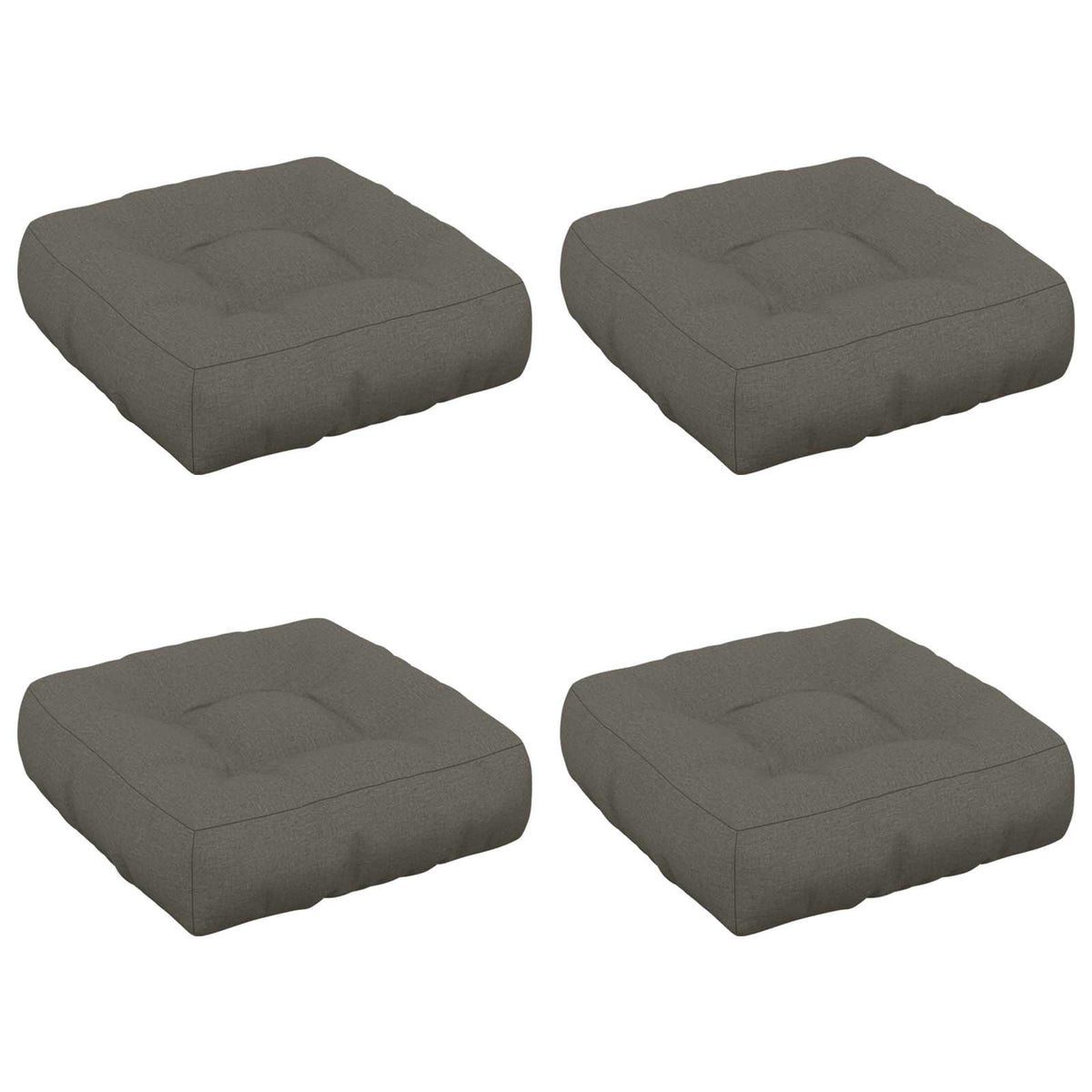 vidaXL Poduszki siedzące 4-częściowe VIANEN 4 pcs 100% poliester Szary