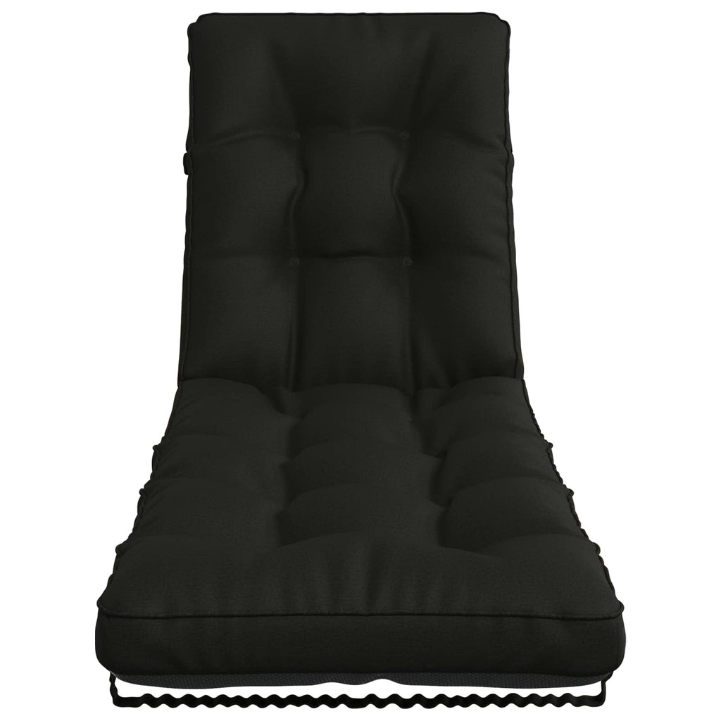 vidaXL Poduszka na leżak VIANEN 100% poliester Czarny 200 x 50 x 8 cm