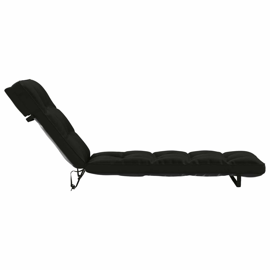 vidaXL Poduszka na leżak VIANEN 100% poliester Czarny 200 x 50 x 8 cm