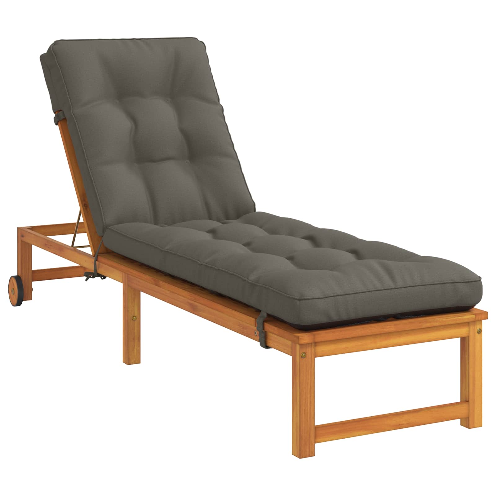 vidaXL Poduszka na leżak VIANEN 100% poliester Szary 200 x 50 x 8 cm