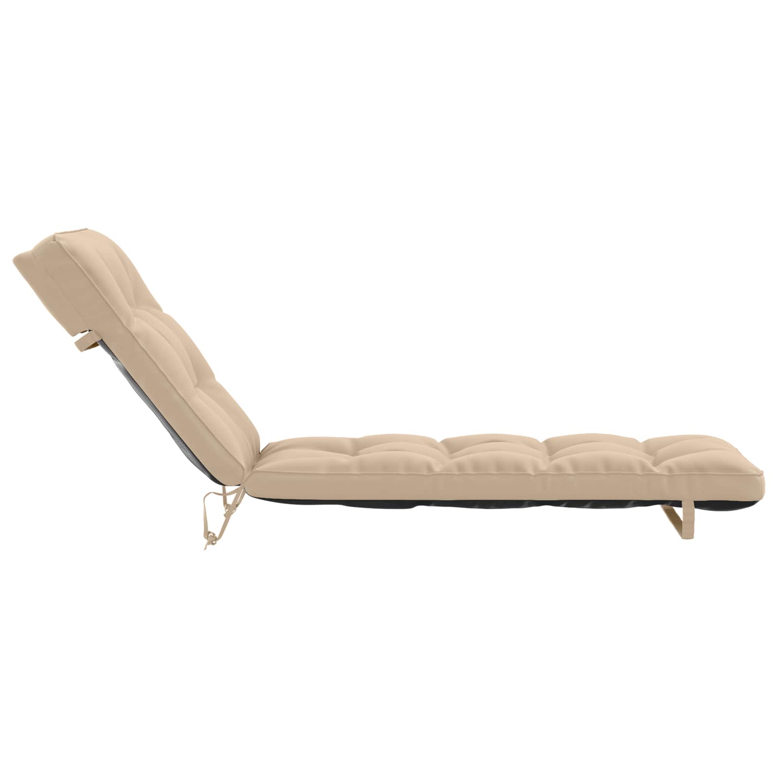 vidaXL Poduszka na leżak VIANEN 100% poliester kremowy 200 x 55 x 8 cm
