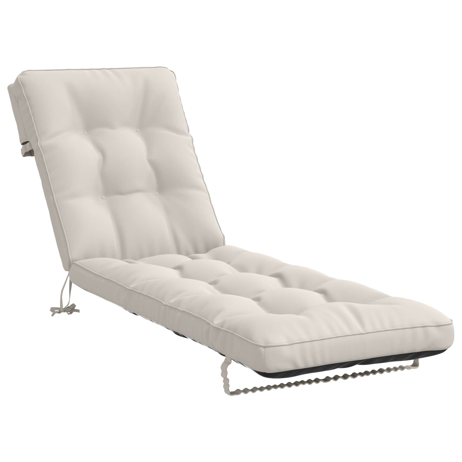 vidaXL Poduszka na leżak VIANEN 100% poliester Biały 200 x 60 x 8 cm