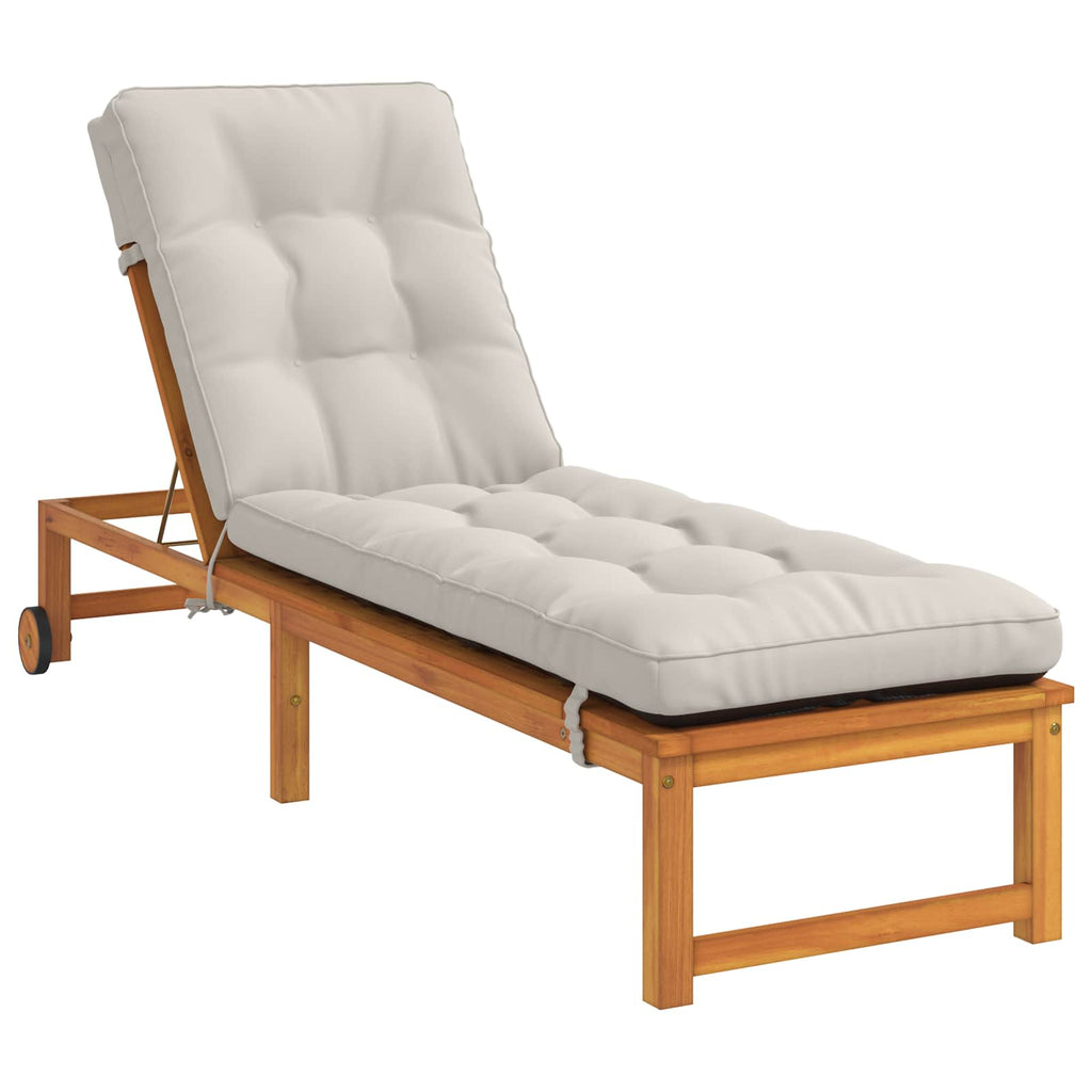 vidaXL Poduszka na leżak VIANEN 100% poliester Biały 200 x 60 x 8 cm