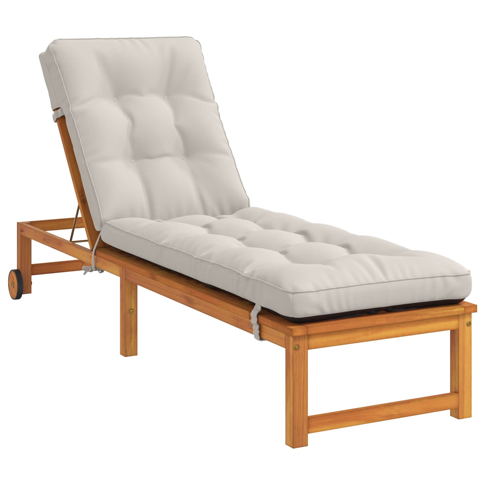 vidaXL Poduszka na leżak VIANEN 100% poliester Biały 200 x 60 x 8 cm