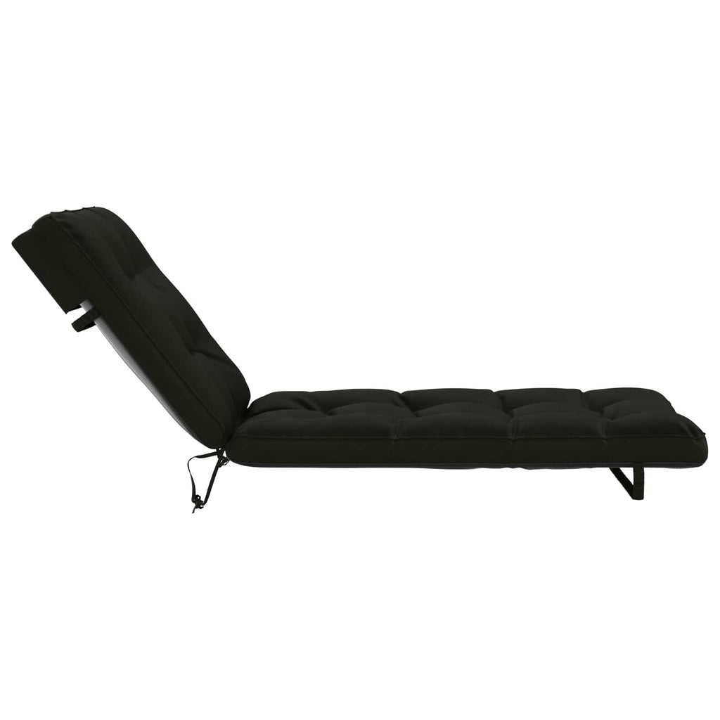 vidaXL Poduszka na leżak VIANEN 100% poliester Czarny 200 x 70 x 8 cm