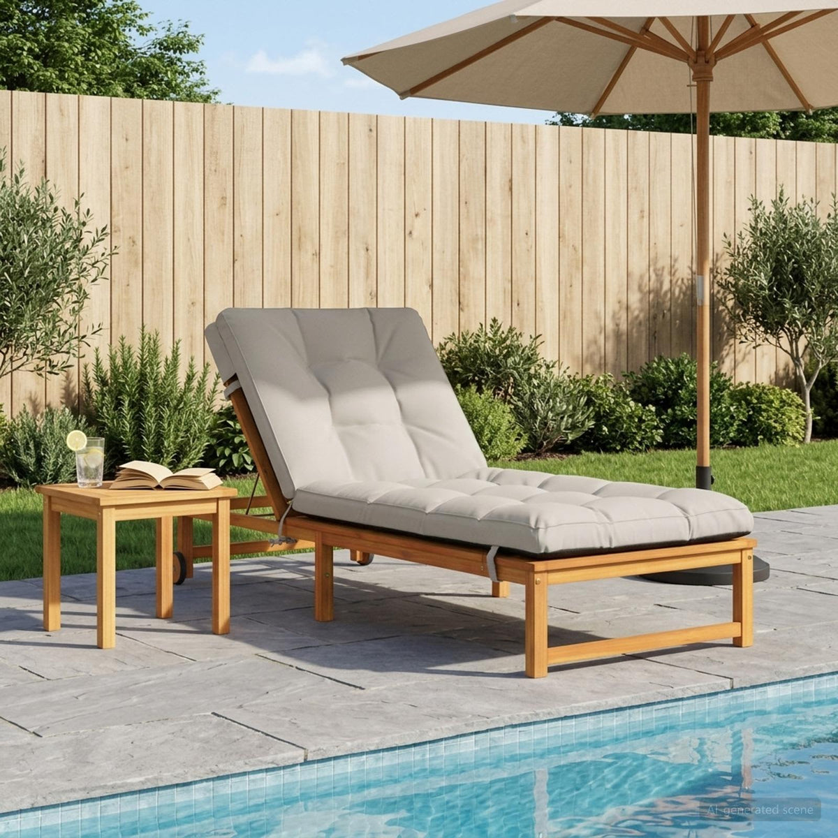 vidaXL Poduszka na leżak VIANEN 100% poliester Biały 200 x 80 x 8 cm