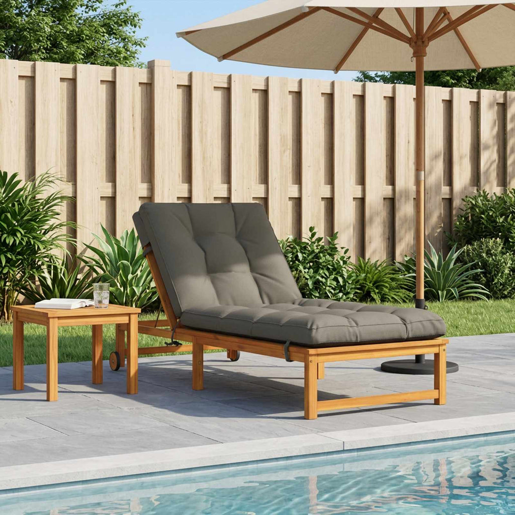 vidaXL Poduszka na leżak VIANEN 100% poliester Szary 200 x 80 x 8 cm