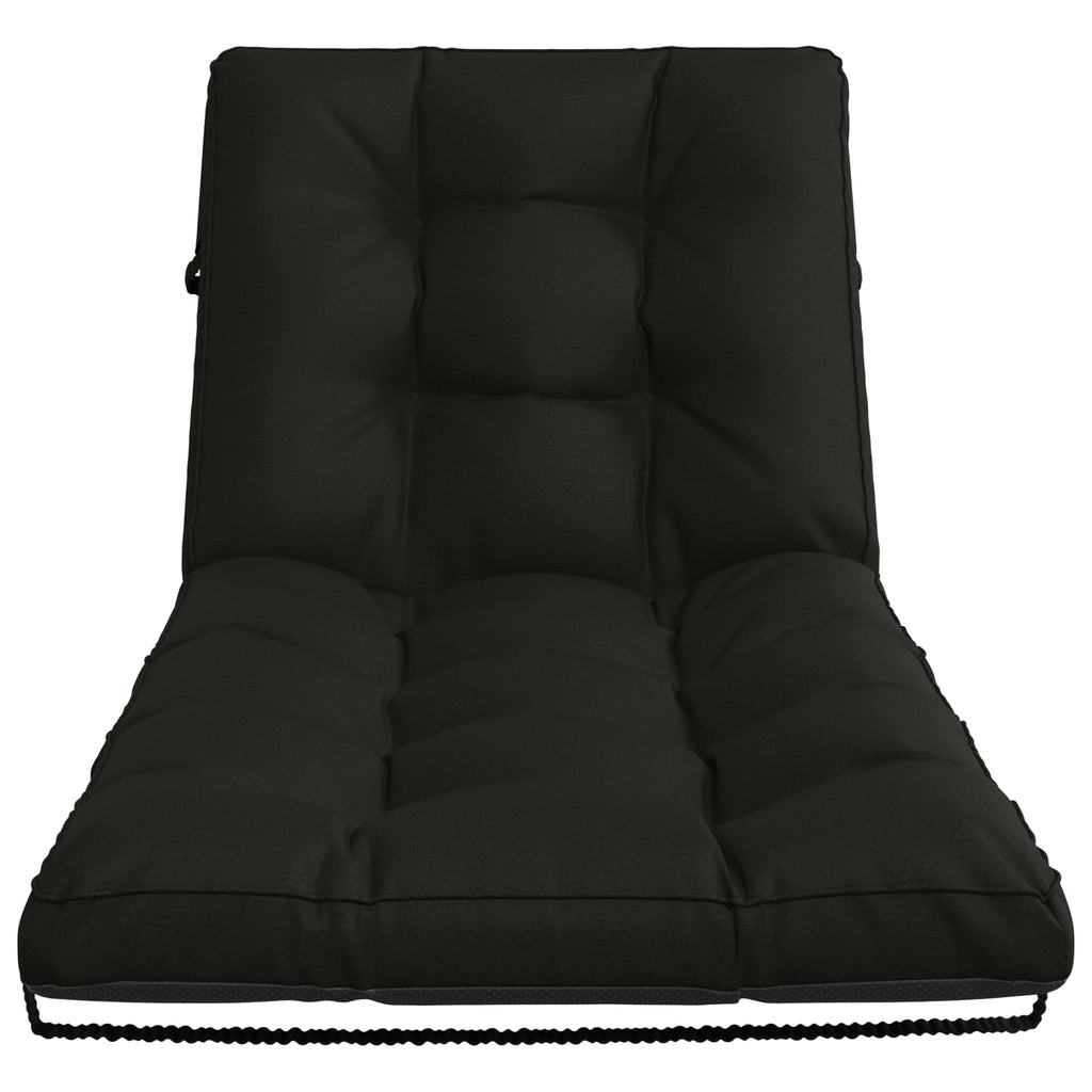vidaXL Poduszka na leżak VIANEN 100% poliester Czarny 200 x 90 x 8 cm