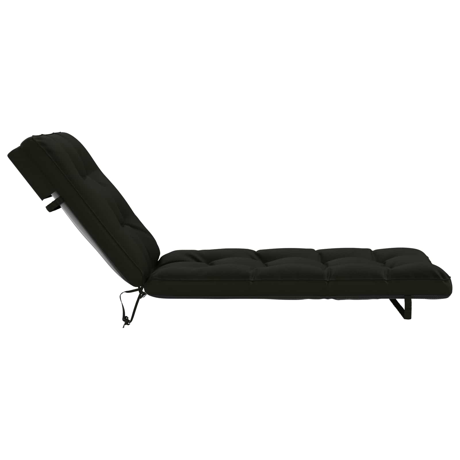 vidaXL Poduszka na leżak VIANEN 100% poliester Czarny 200 x 90 x 8 cm