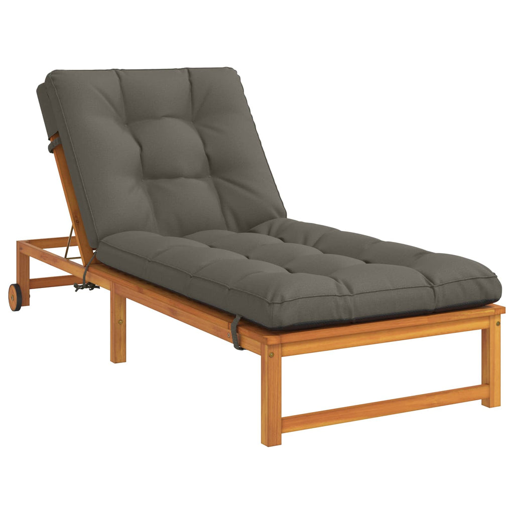vidaXL Poduszka na leżak VIANEN 100% poliester Szary 200 x 90 x 8 cm