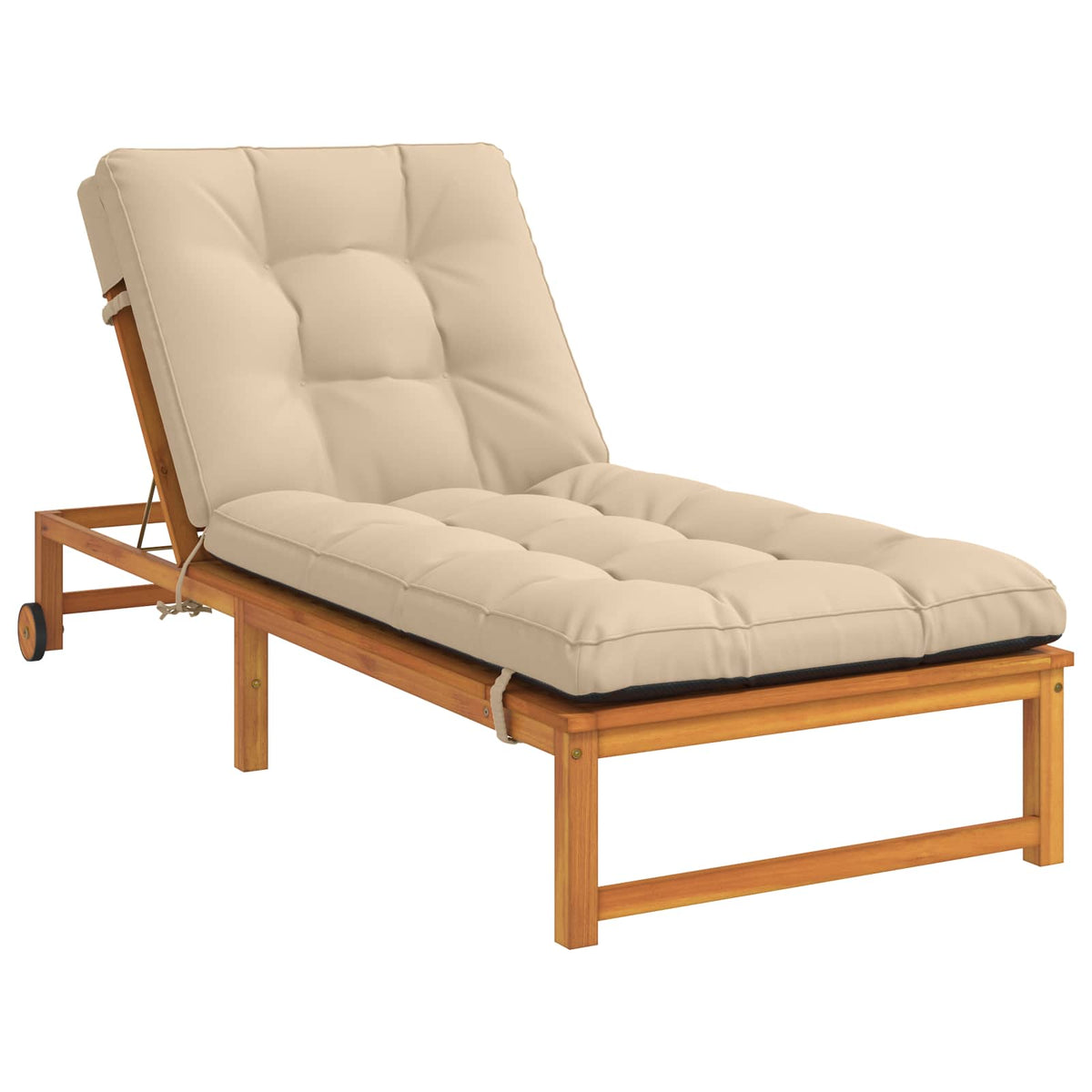 vidaXL Poduszka na leżak VIANEN 100% poliester kremowy 200 x 90 x 8 cm