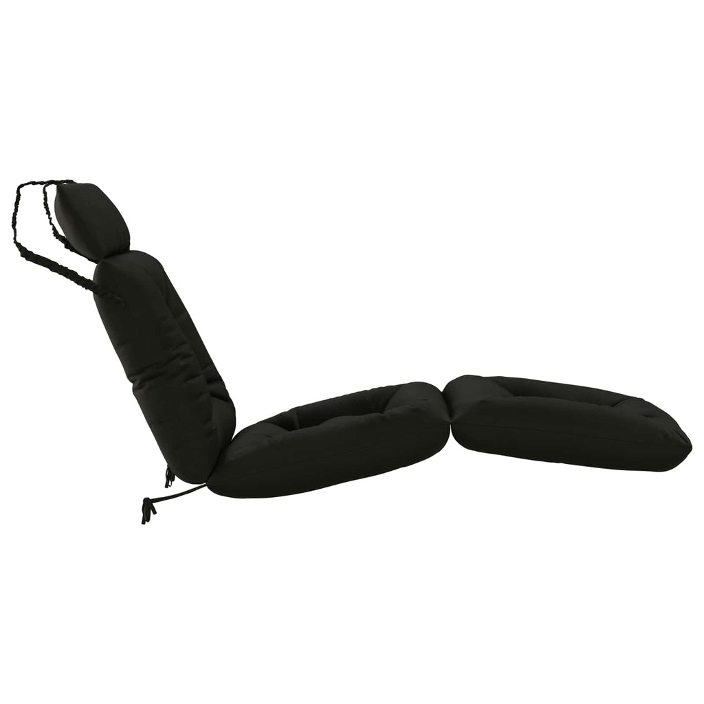 vidaXL Poduszka na leżak VIANEN 100% poliester Czarny 200 x 60 x 8 cm