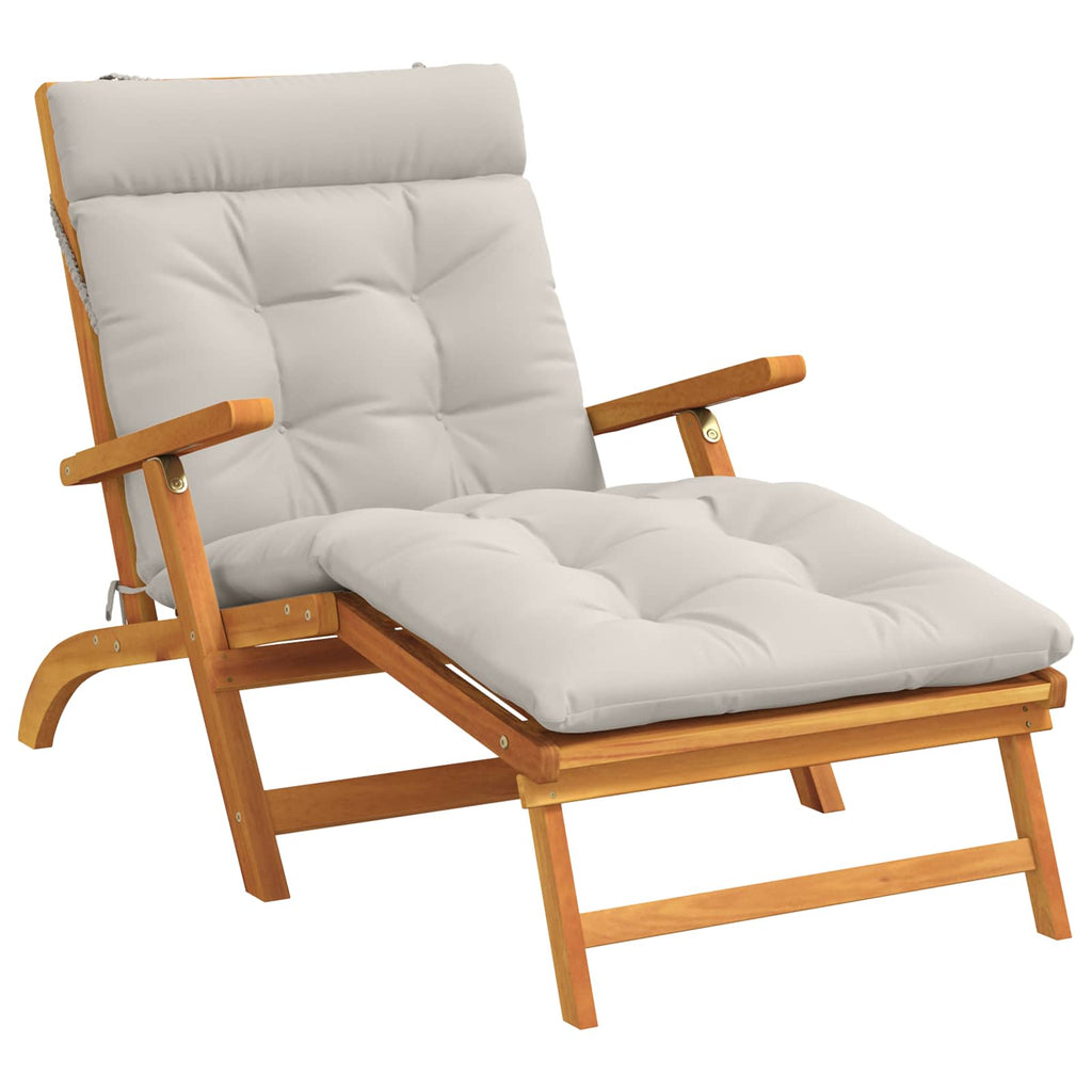 vidaXL Poduszka na leżak VIANEN 100% poliester Biały 200 x 70 x 8 cm