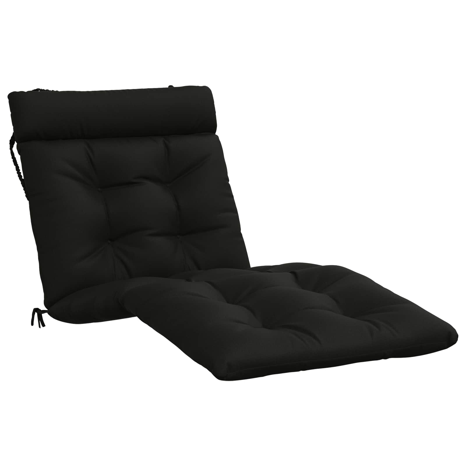 vidaXL Poduszka na leżak VIANEN 100% poliester Czarny 200 x 70 x 8 cm