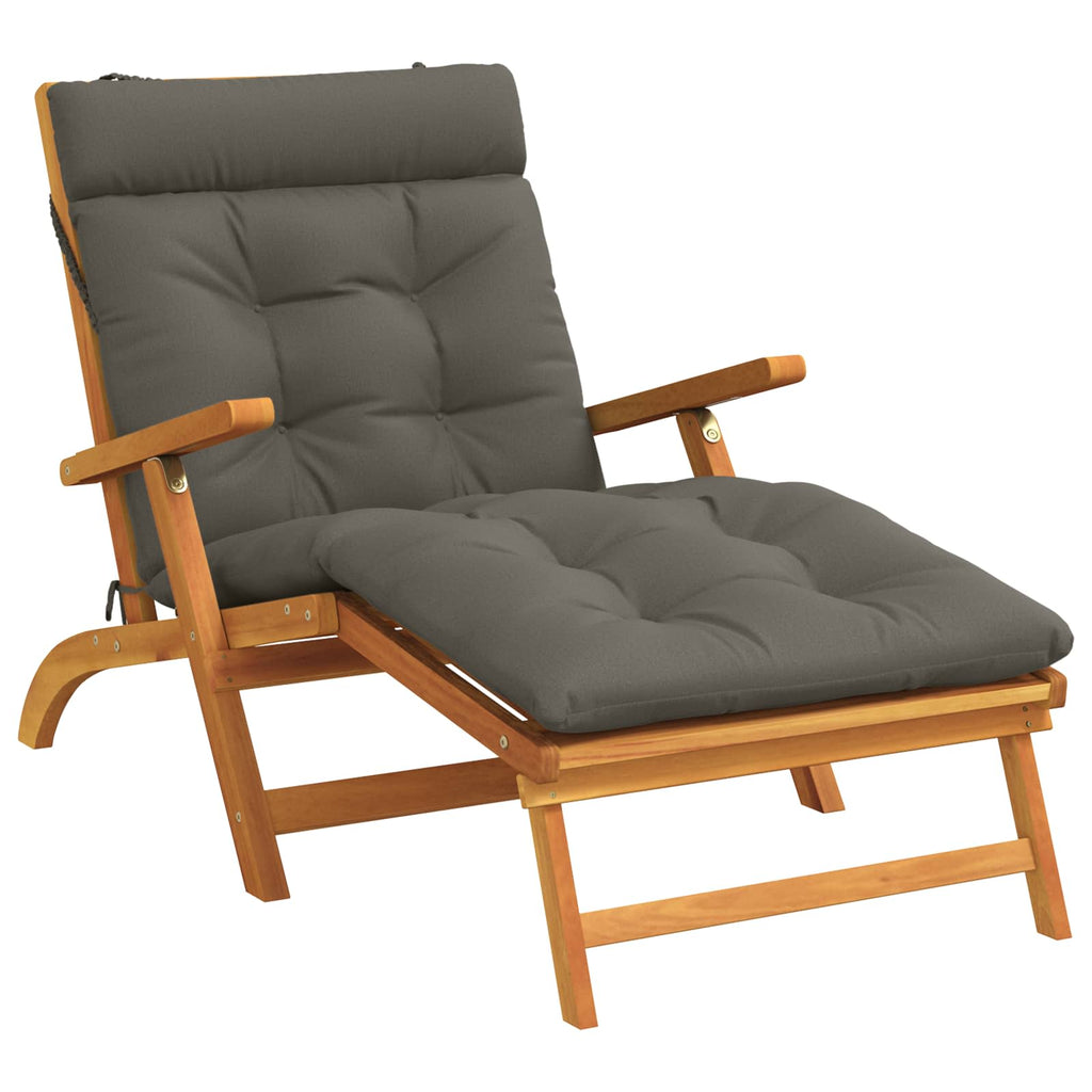 vidaXL Poduszka na leżak VIANEN 100% poliester Szary 200 x 90 x 8 cm