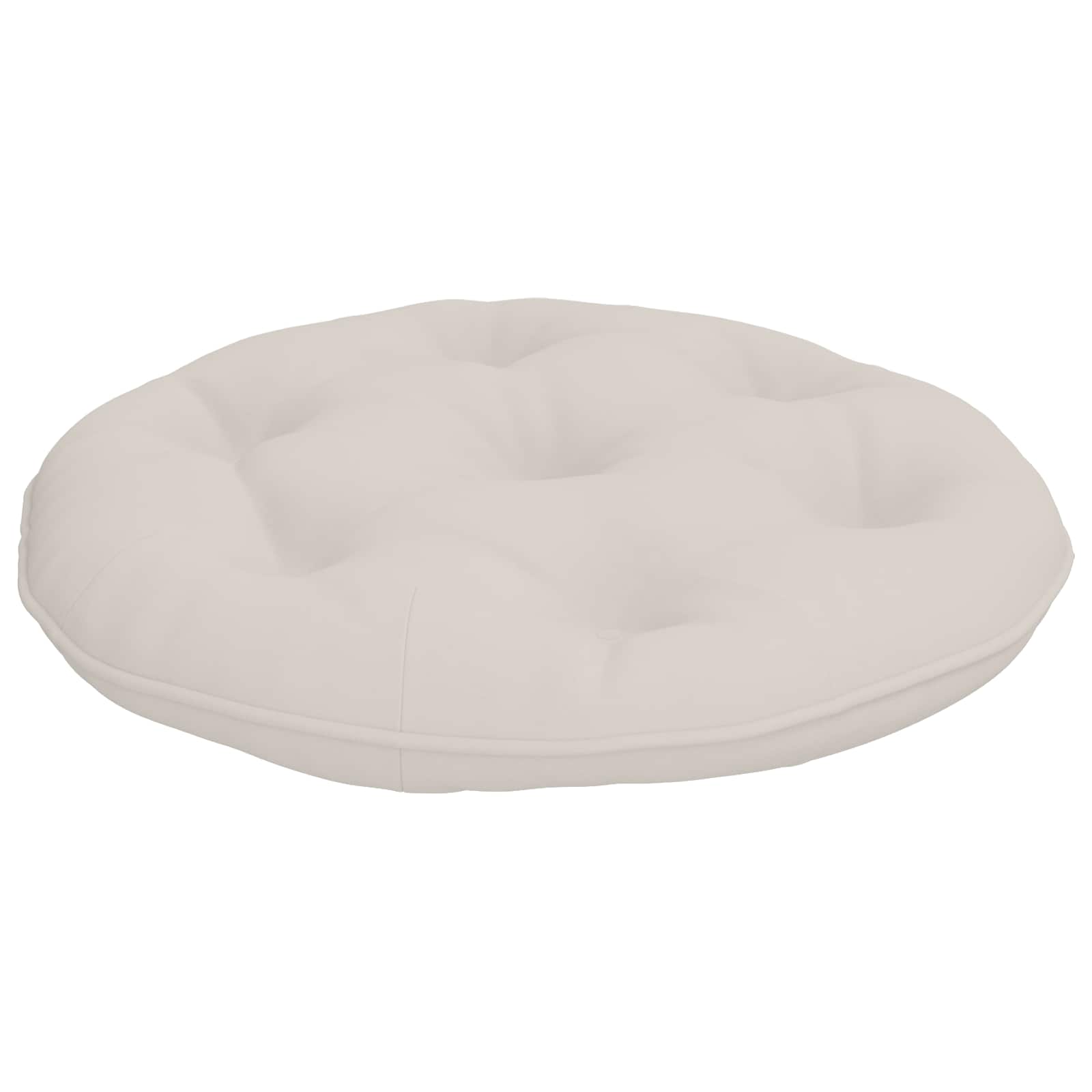 vidaXL Poduszka do huśtawki VIANEN 100% poliester Biały Ø 50 x 10 cm