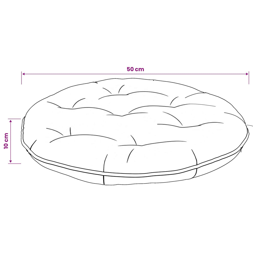 vidaXL Poduszka do huśtawki VIANEN 100% poliester Biały Ø 50 x 10 cm