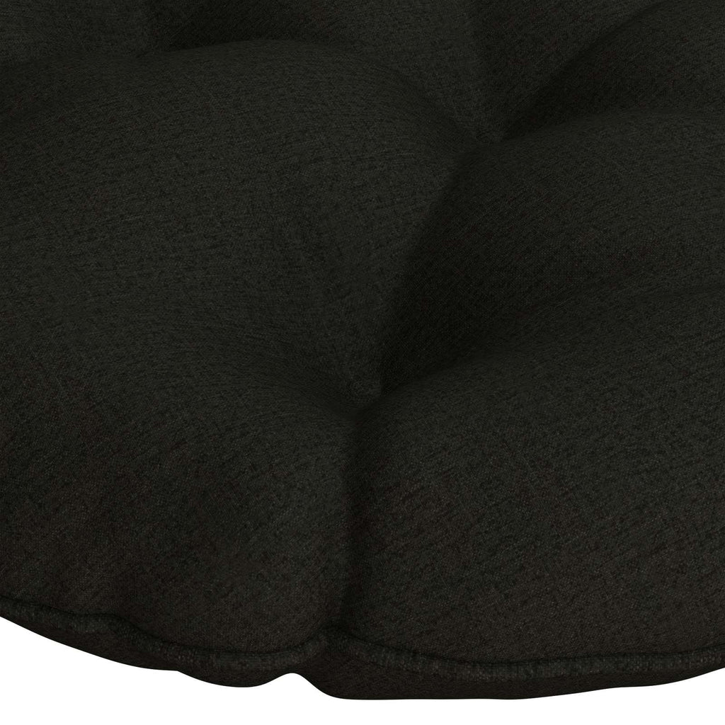 vidaXL Poduszka do huśtawki VIANEN 100% poliester Czarny Ø 50 x 10 cm