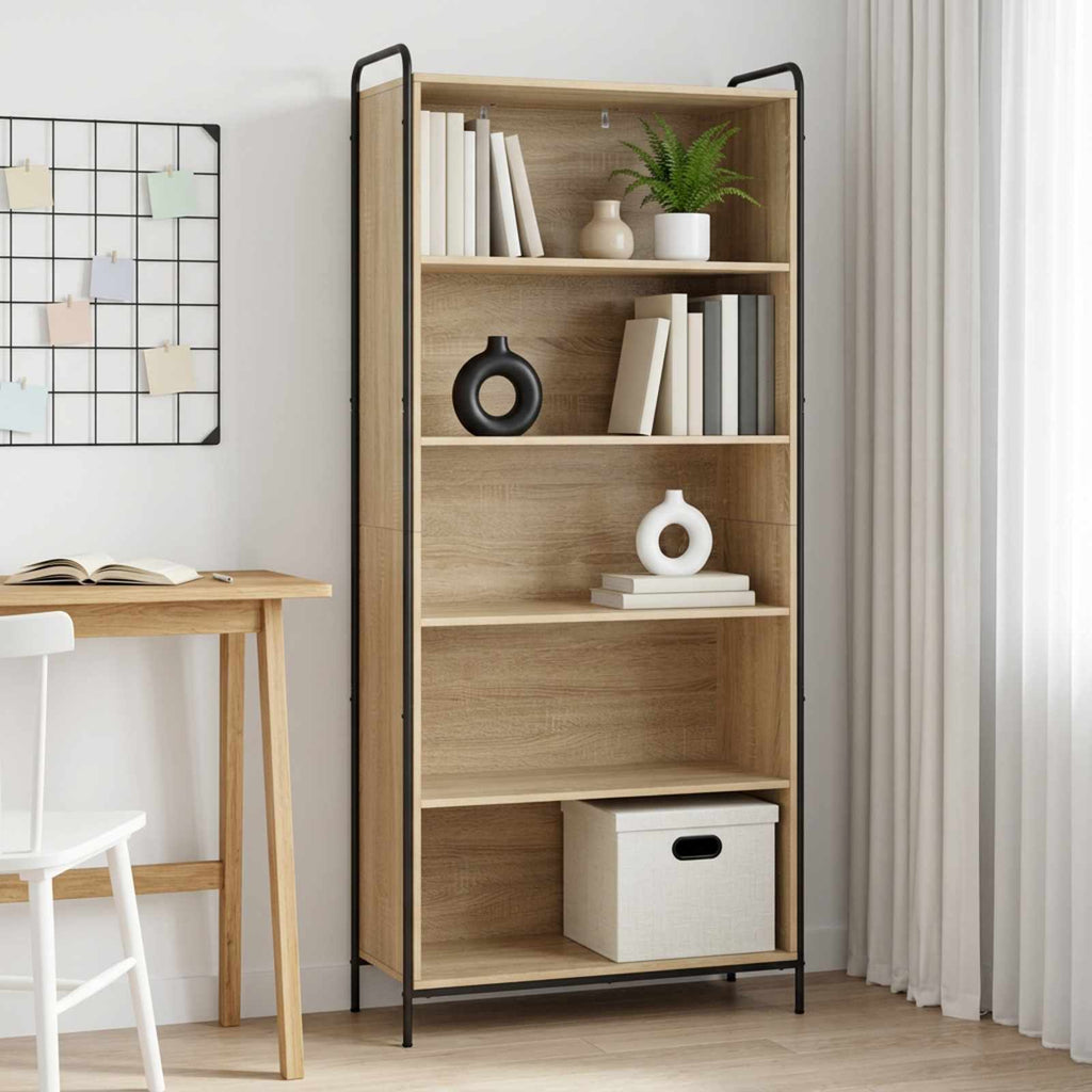 vidaXL Szafka na książki 55,5 x 33 x 174 cm Drewno inżynieryjne