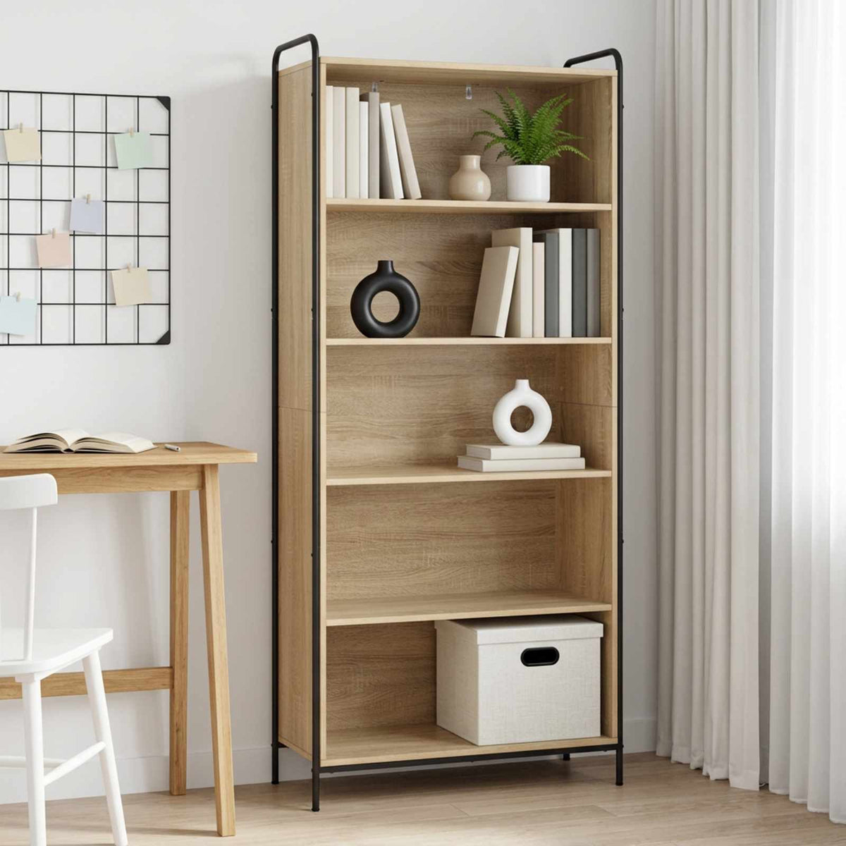 vidaXL Szafka na książki 55,5 x 33 x 174 cm Drewno inżynieryjne