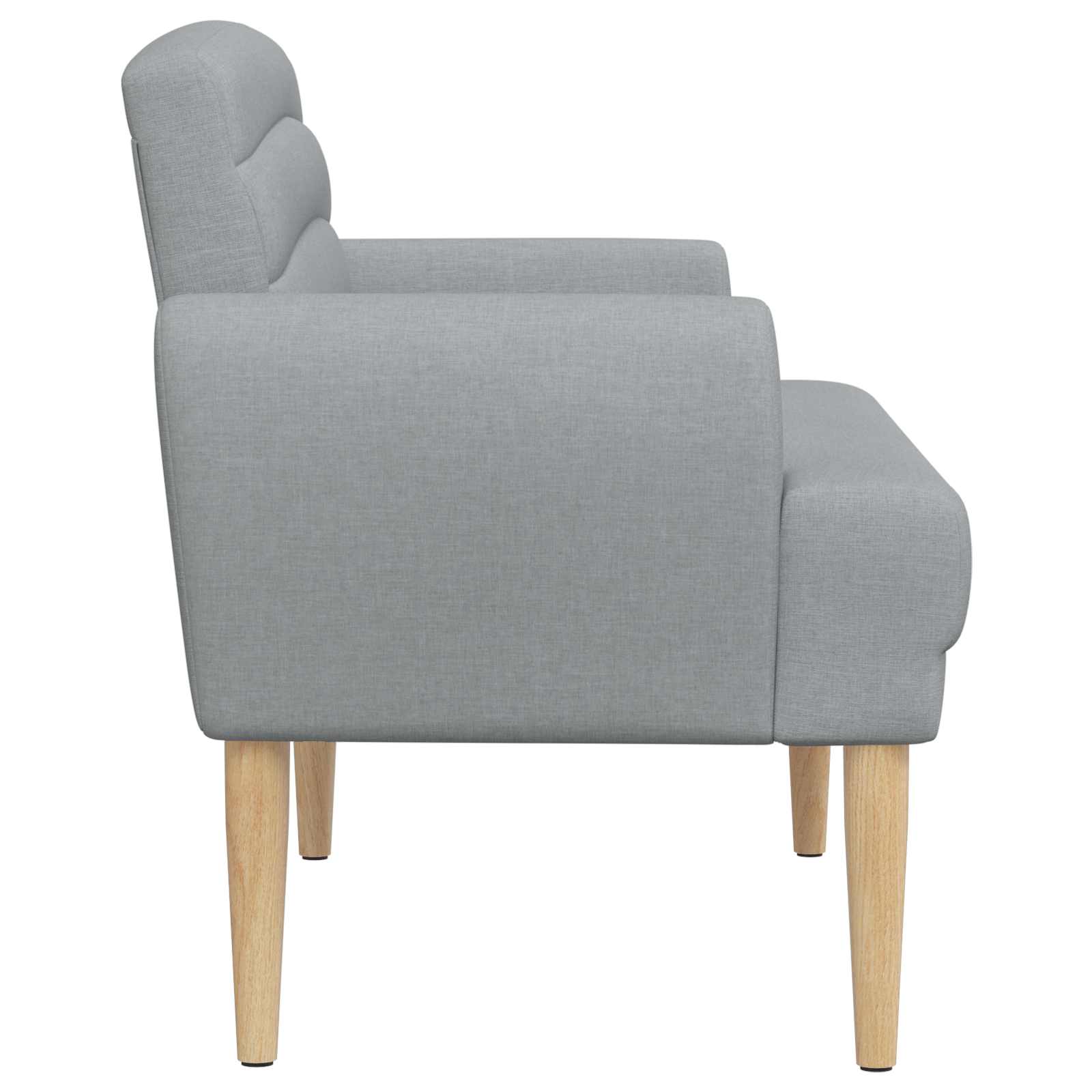 vidaXL Sofa dwuosobowa z guzikowym pikowaniem jasnoszary tkanina