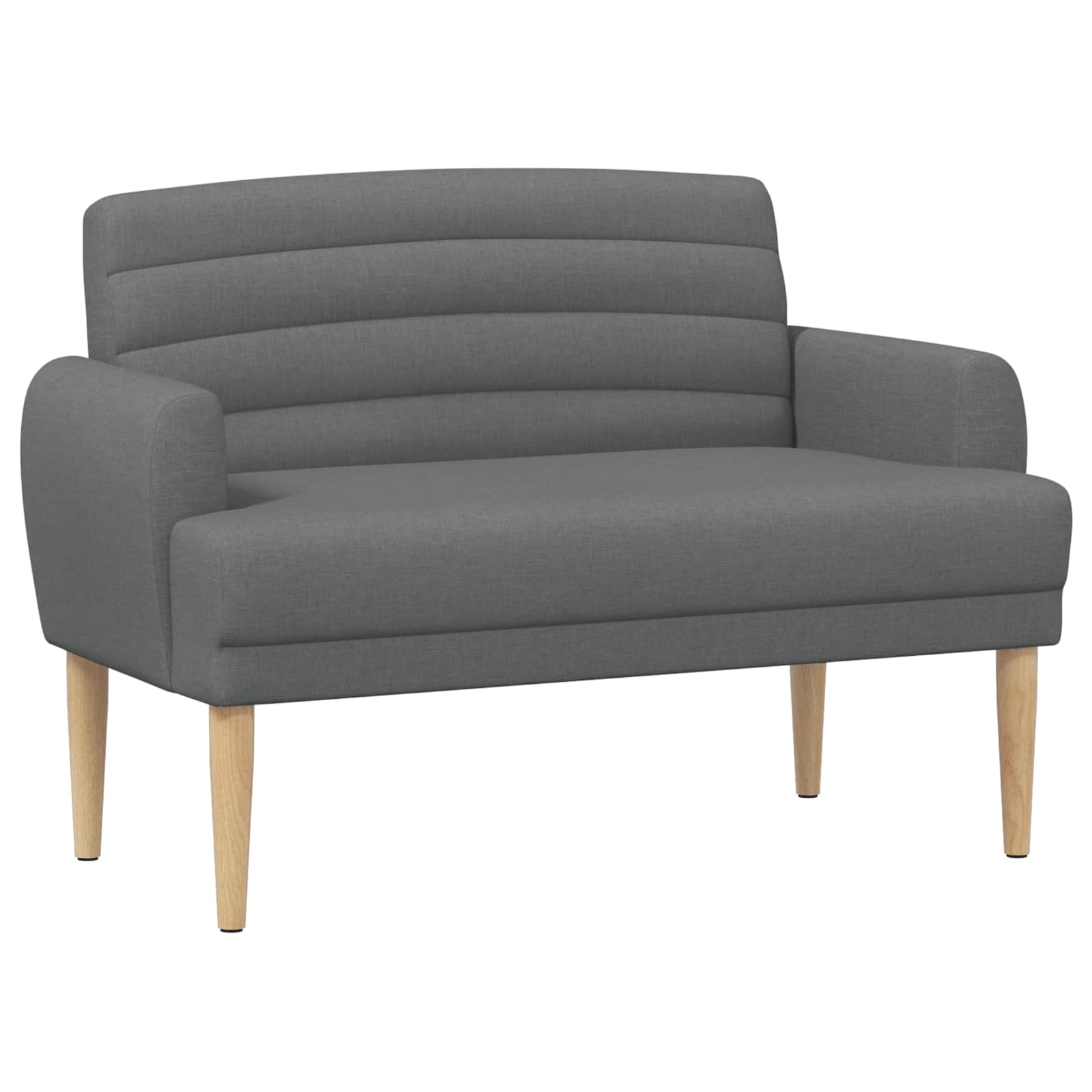 vidaXL Sofa dwuosobowa z guzikowym pikowaniem ciemnoszary tkanina