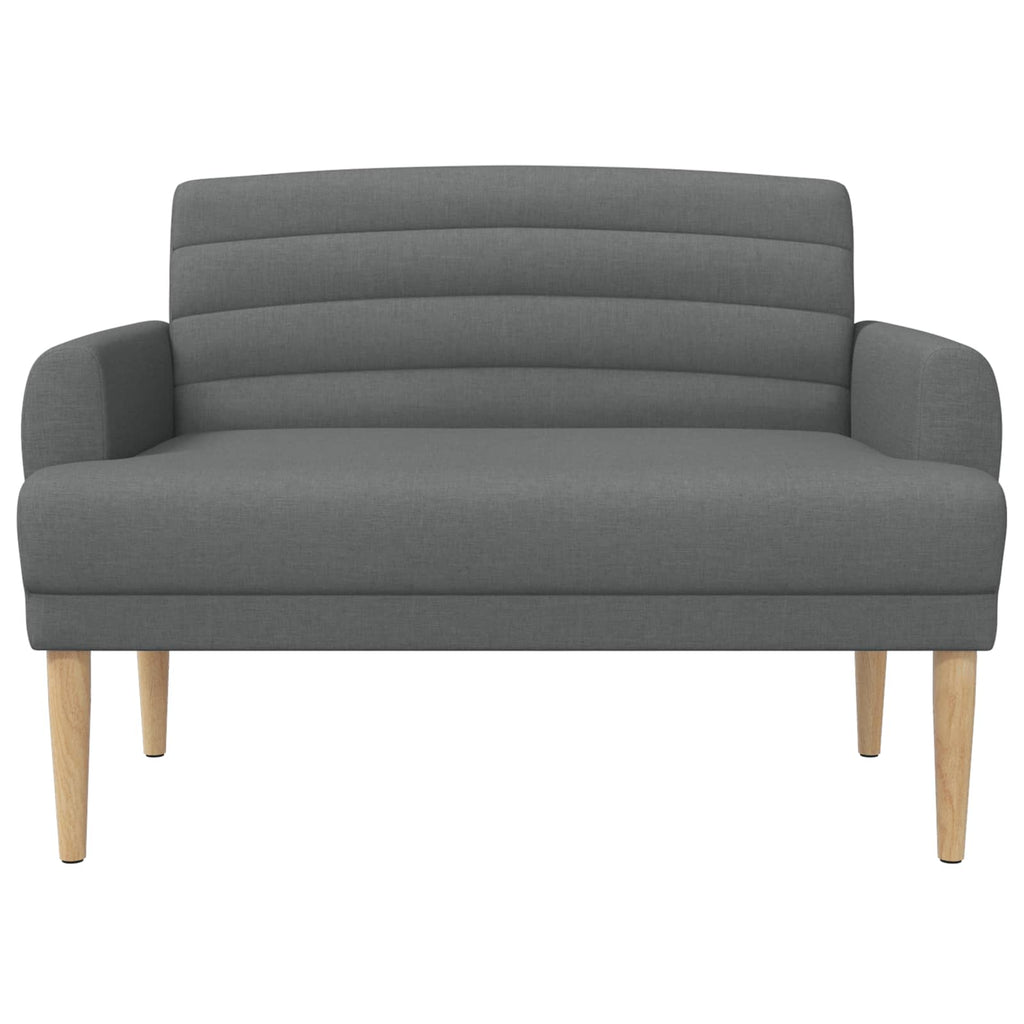 vidaXL Sofa dwuosobowa z guzikowym pikowaniem ciemnoszary tkanina