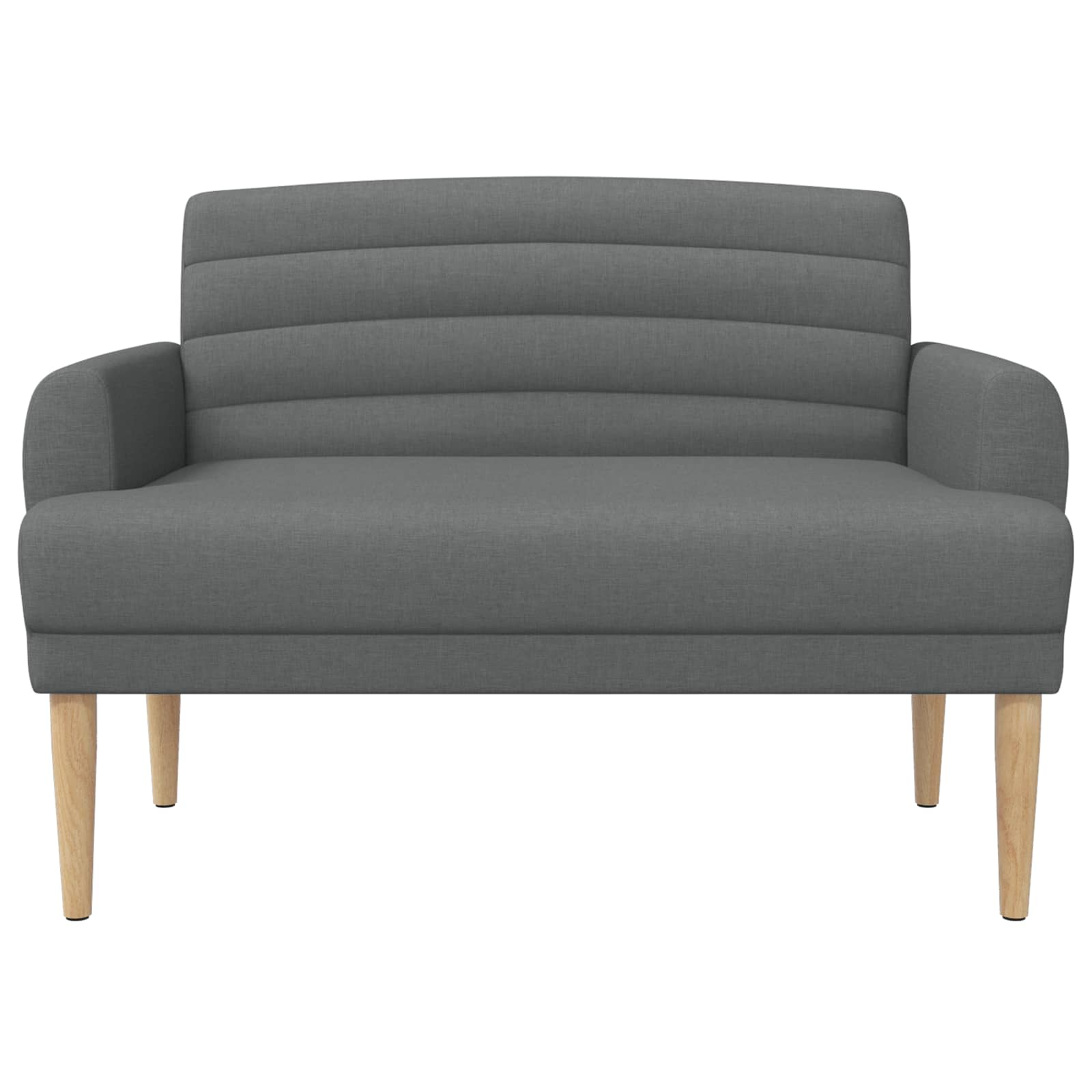 vidaXL Sofa dwuosobowa z guzikowym pikowaniem ciemnoszary tkanina