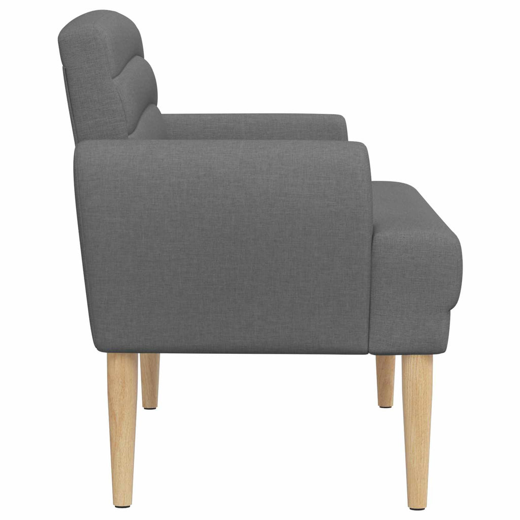 vidaXL Sofa dwuosobowa z guzikowym pikowaniem ciemnoszary tkanina