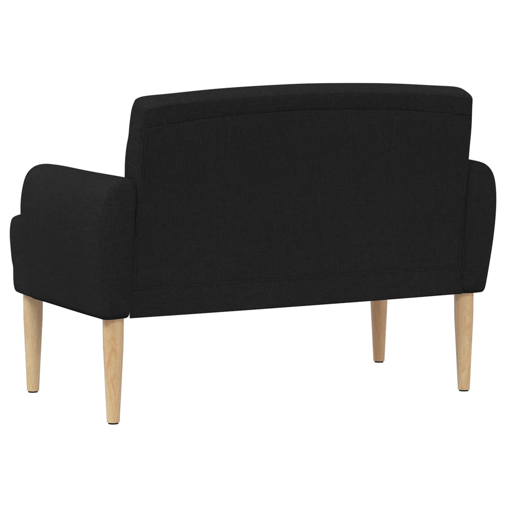 vidaXL Sofa dwuosobowa z guzikowym pikowaniem Czarny 116 x 67 x 80 cm