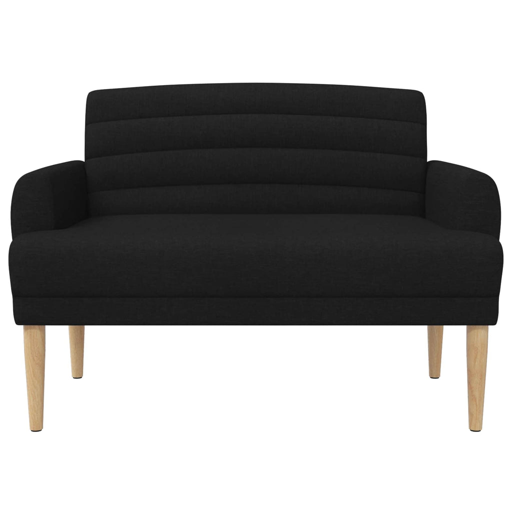 vidaXL Sofa dwuosobowa z guzikowym pikowaniem Czarny 116 x 67 x 80 cm