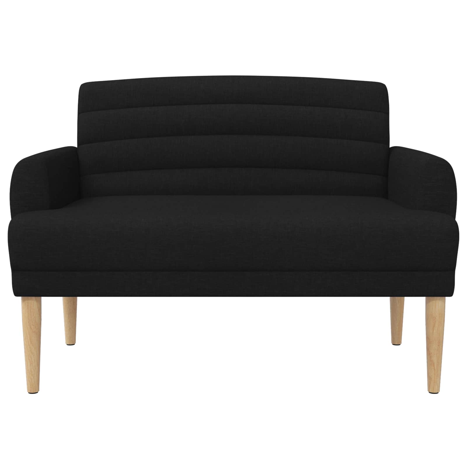 vidaXL Sofa dwuosobowa z guzikowym pikowaniem Czarny 116 x 67 x 80 cm