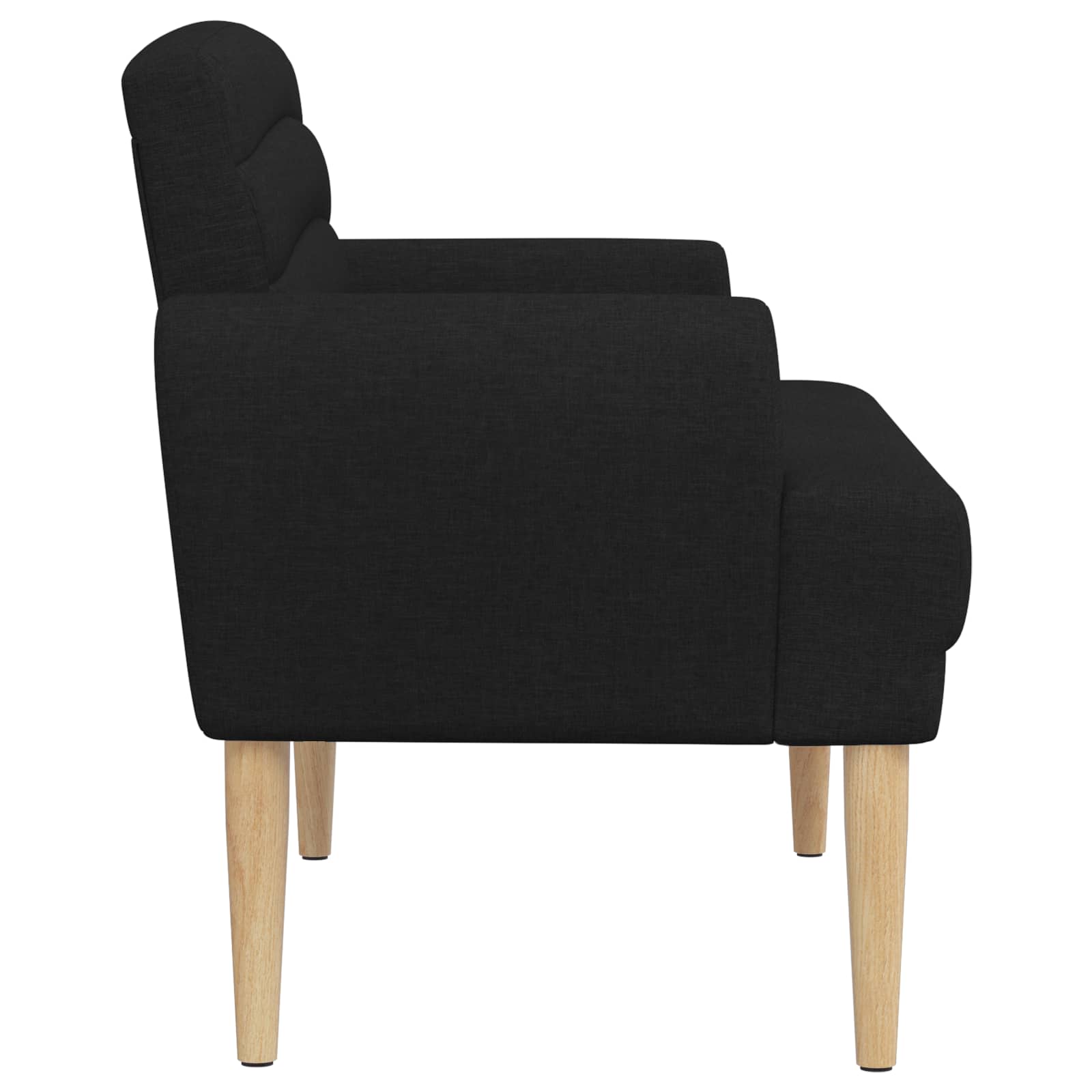 vidaXL Sofa dwuosobowa z guzikowym pikowaniem Czarny 116 x 67 x 80 cm