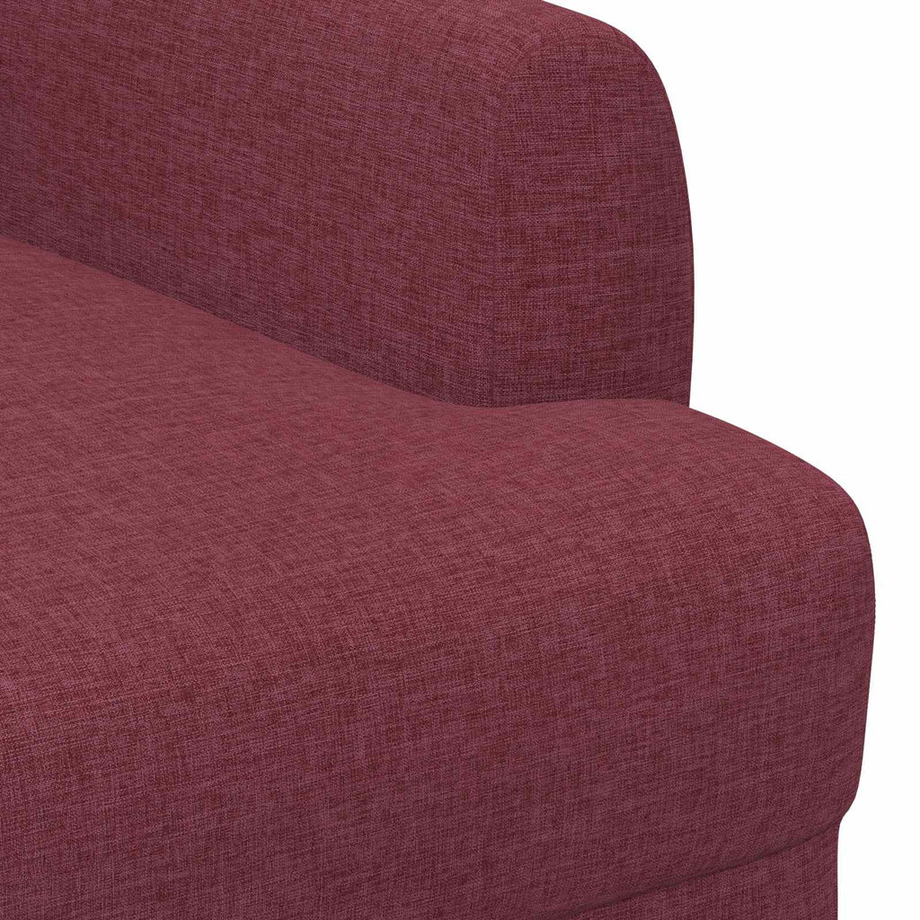 vidaXL Sofa dwuosobowa z guzikowym pikowaniem Czerwone wino tkanina
