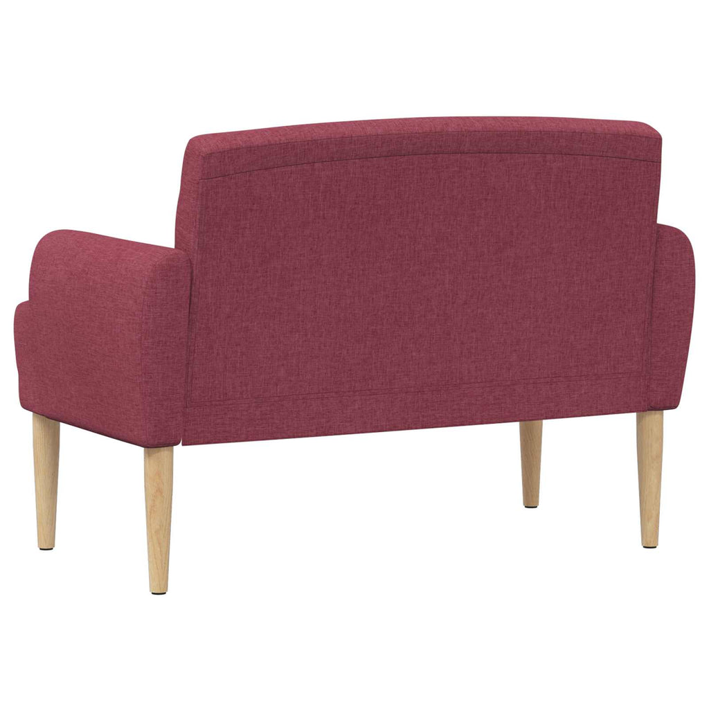 vidaXL Sofa dwuosobowa z guzikowym pikowaniem Czerwone wino tkanina
