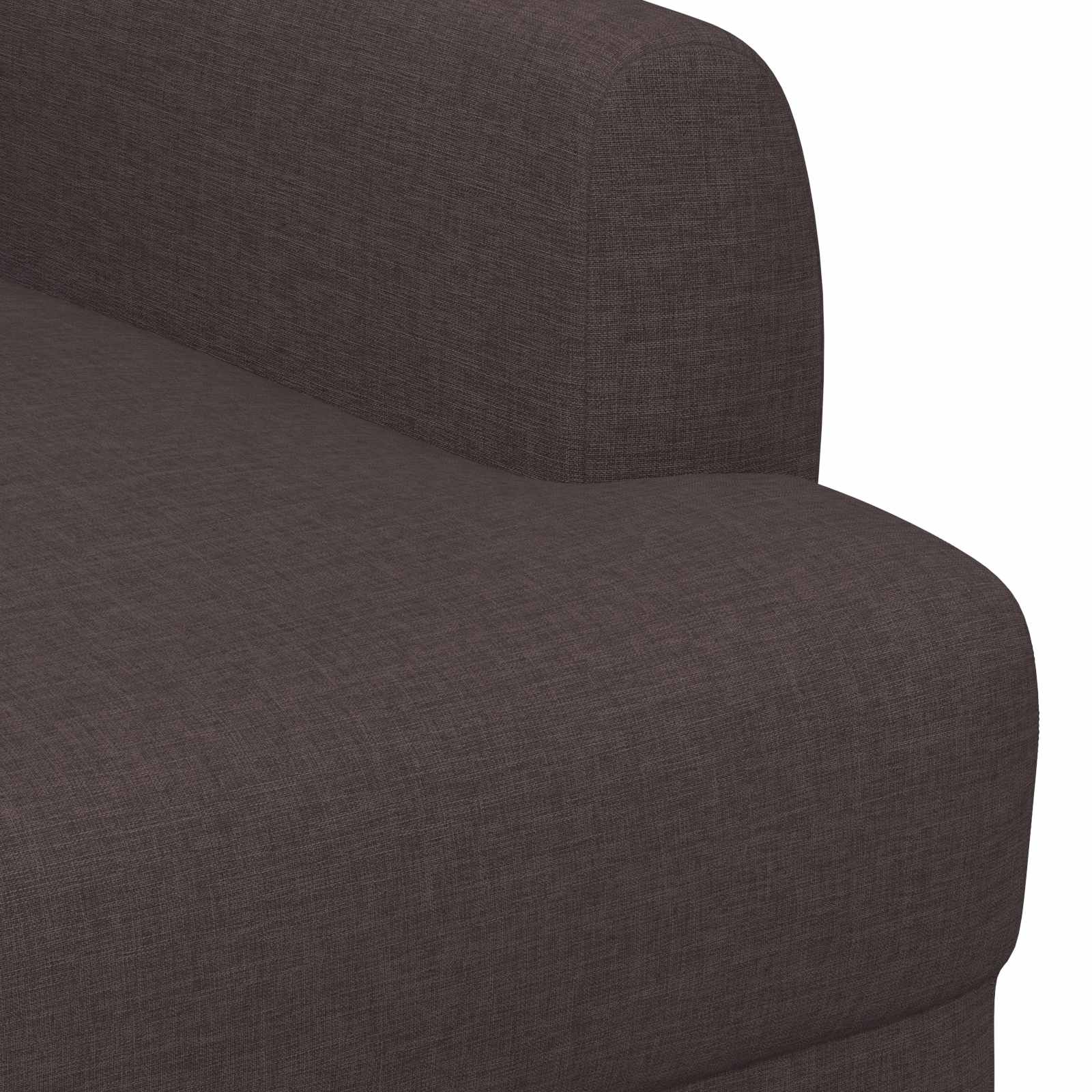 vidaXL Sofa dwuosobowa z guzikowym pikowaniem Ciemny brąz tkanina