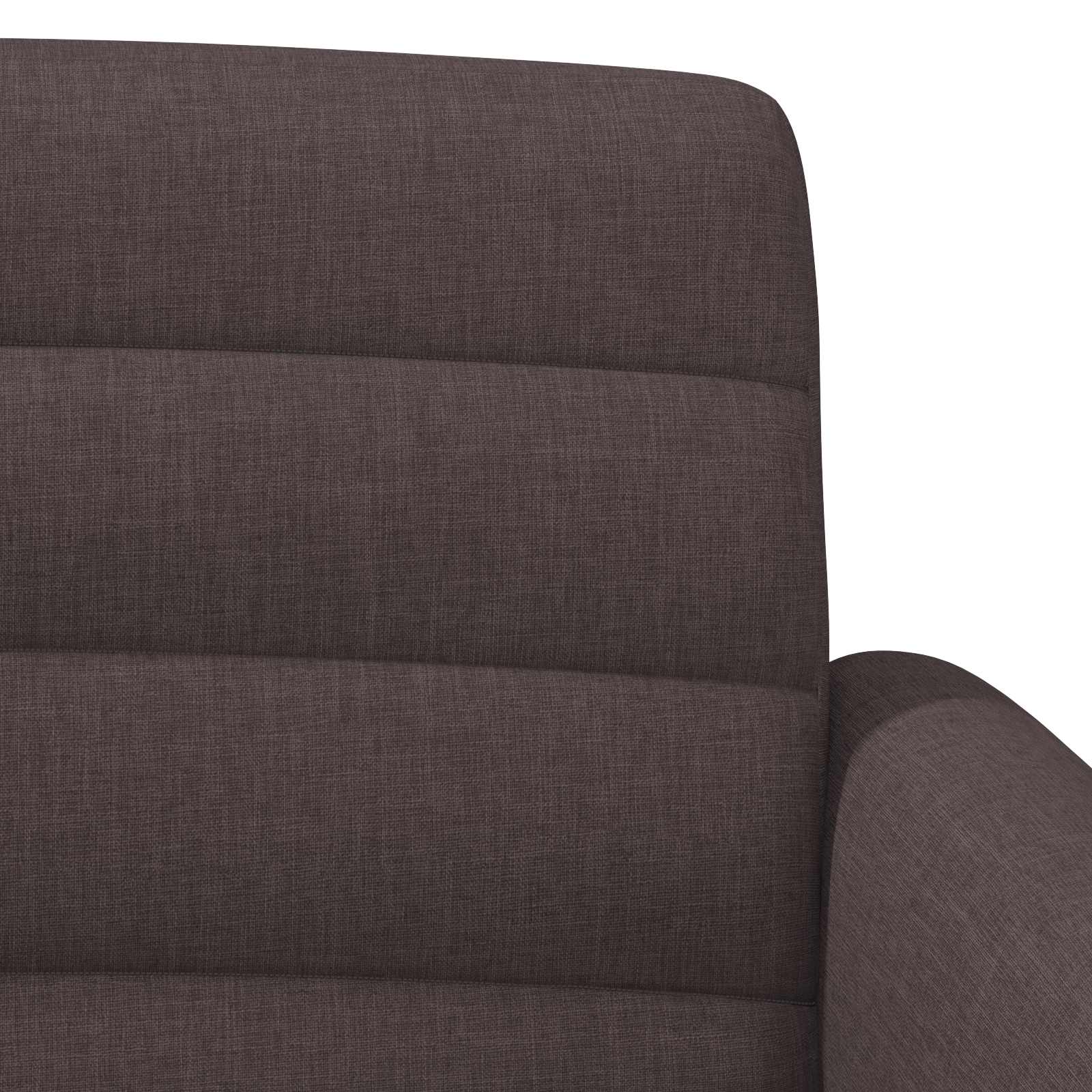 vidaXL Sofa dwuosobowa z guzikowym pikowaniem Ciemny brąz tkanina