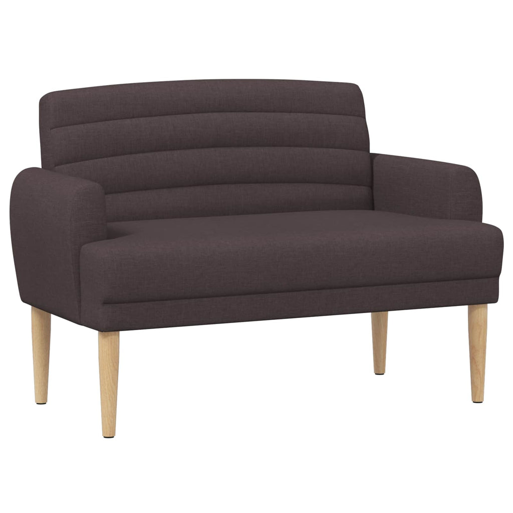 vidaXL Sofa dwuosobowa z guzikowym pikowaniem Ciemny brąz tkanina