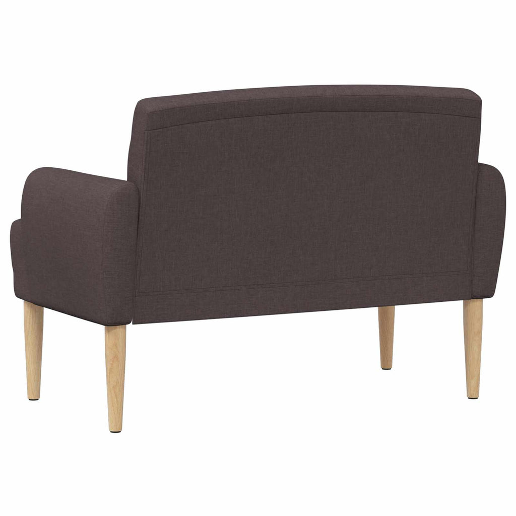vidaXL Sofa dwuosobowa z guzikowym pikowaniem Ciemny brąz tkanina
