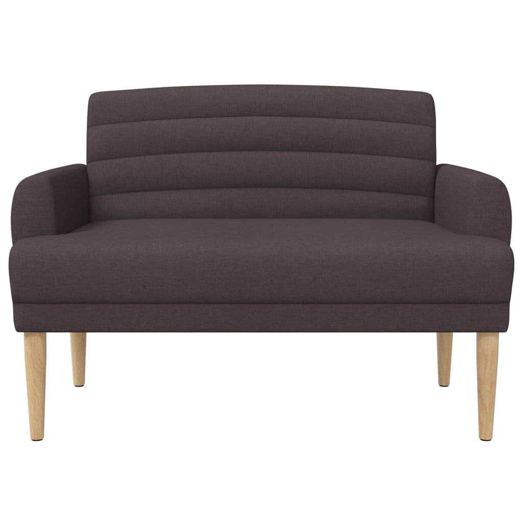 vidaXL Sofa dwuosobowa z guzikowym pikowaniem Ciemny brąz tkanina