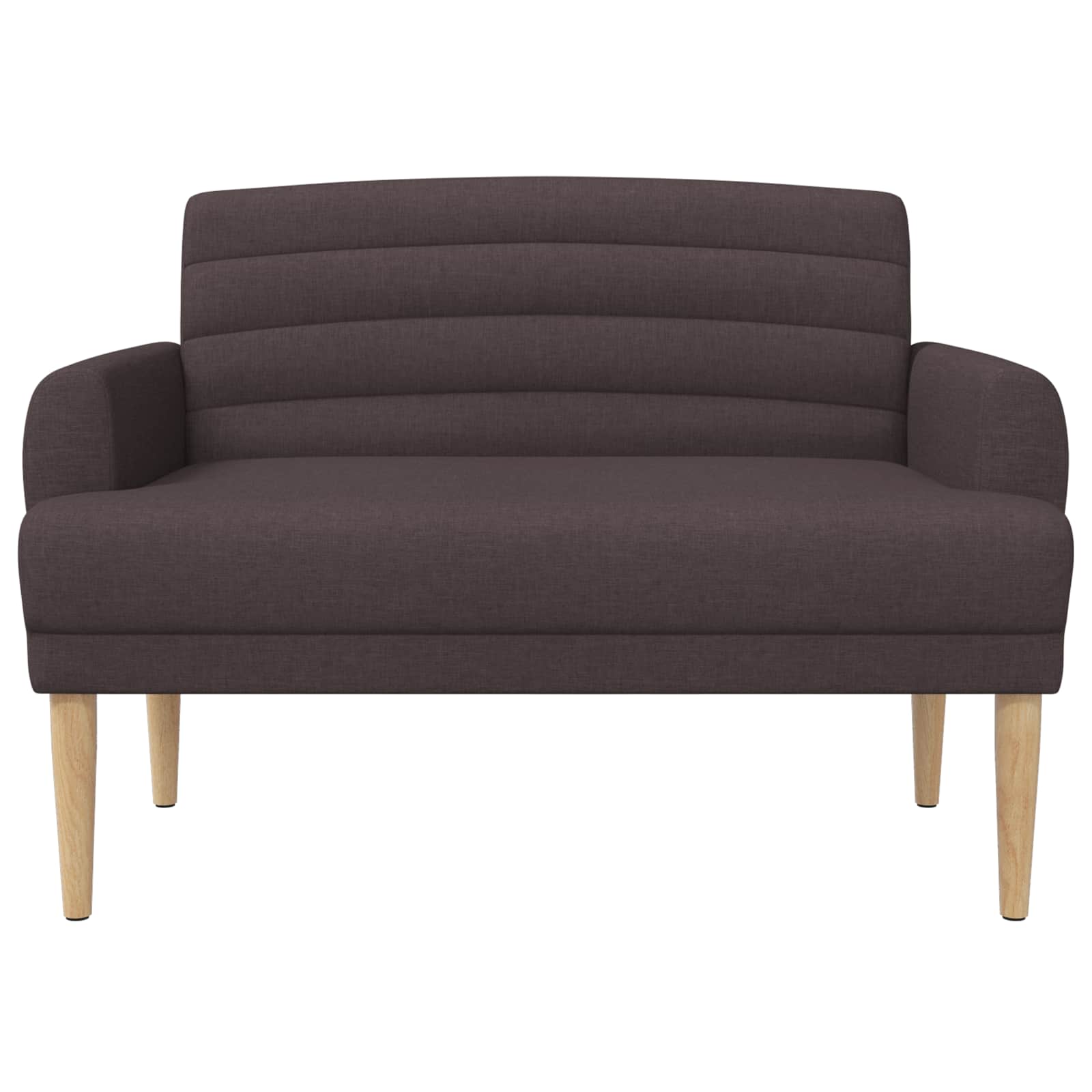 vidaXL Sofa dwuosobowa z guzikowym pikowaniem Ciemny brąz tkanina