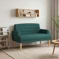 vidaXL Sofa dwuosobowa z guzikowym pikowaniem Ciemnozielony tkanina