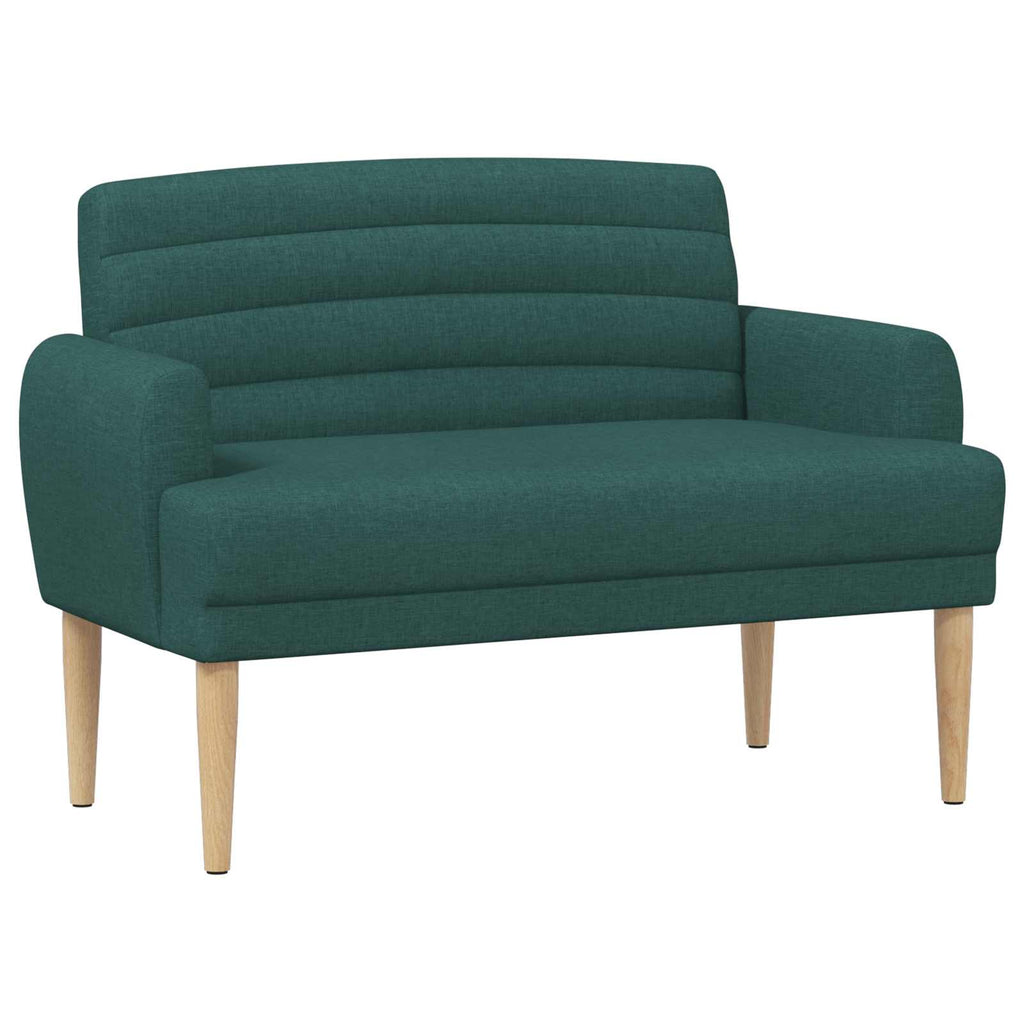 vidaXL Sofa dwuosobowa z guzikowym pikowaniem Ciemnozielony tkanina